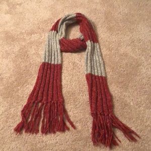 Aeropostale red and gray scarf